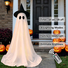 DAZONGE Halloween ghost in outdoor setup with landscape stakes