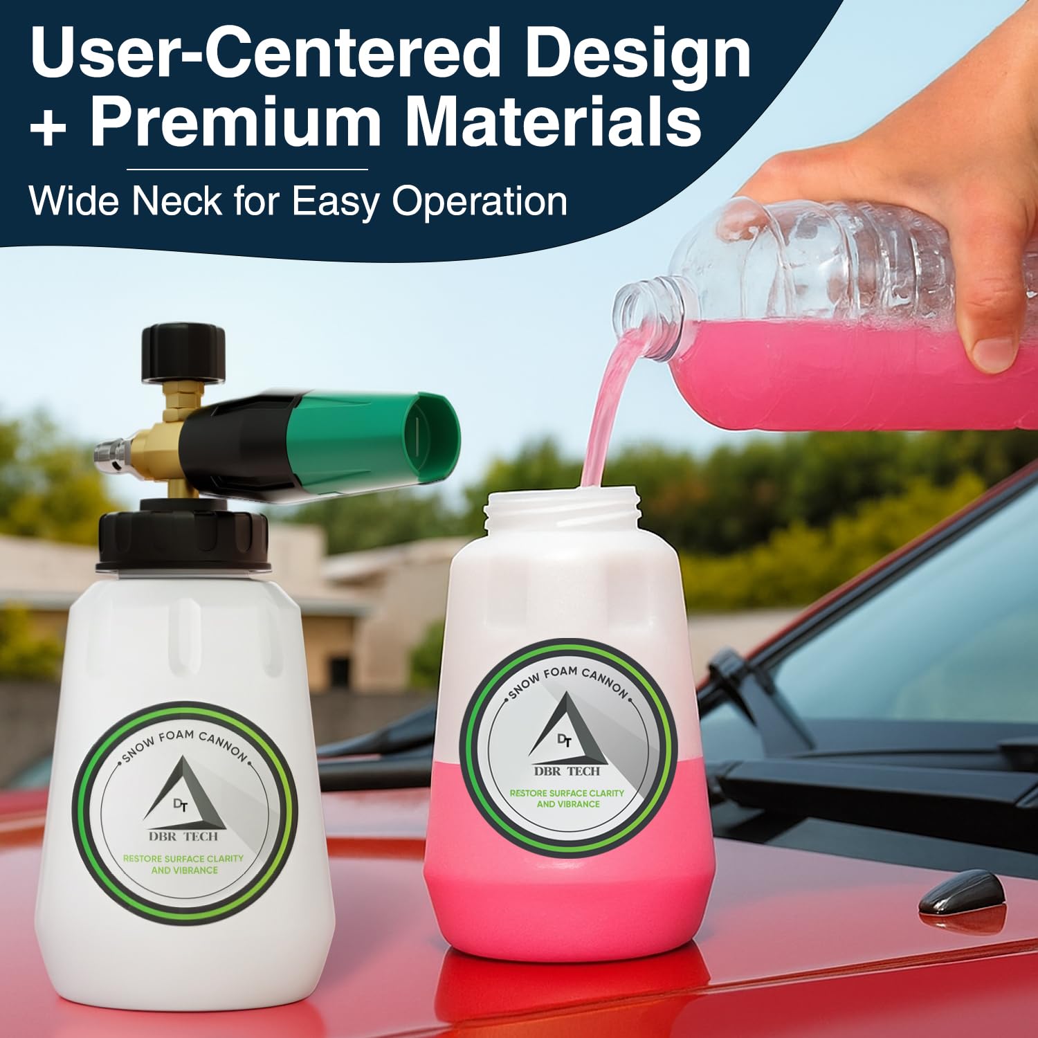 DBR Tech Foam Cannon showing durable construction materials