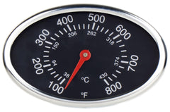 DcYourHome Grill Thermometer front view, stainless steel