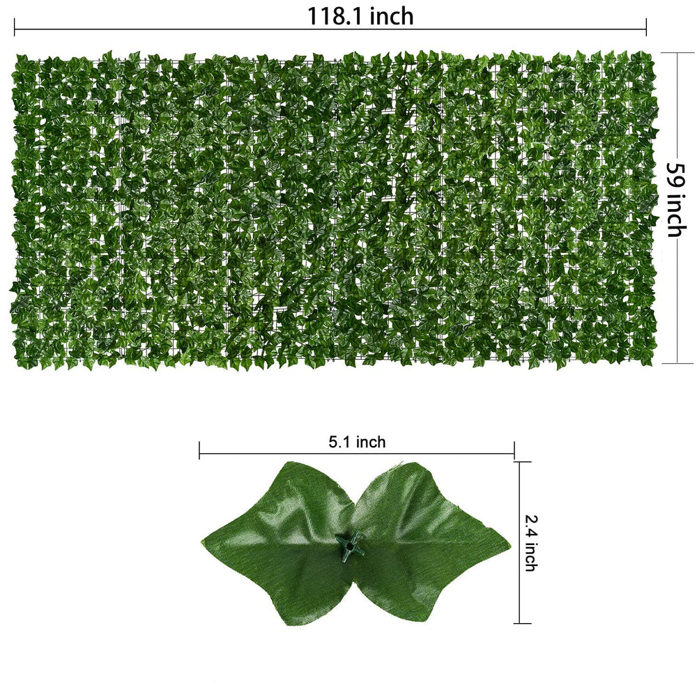 DearHouse Artificial Ivy Privacy Fence in garden setting