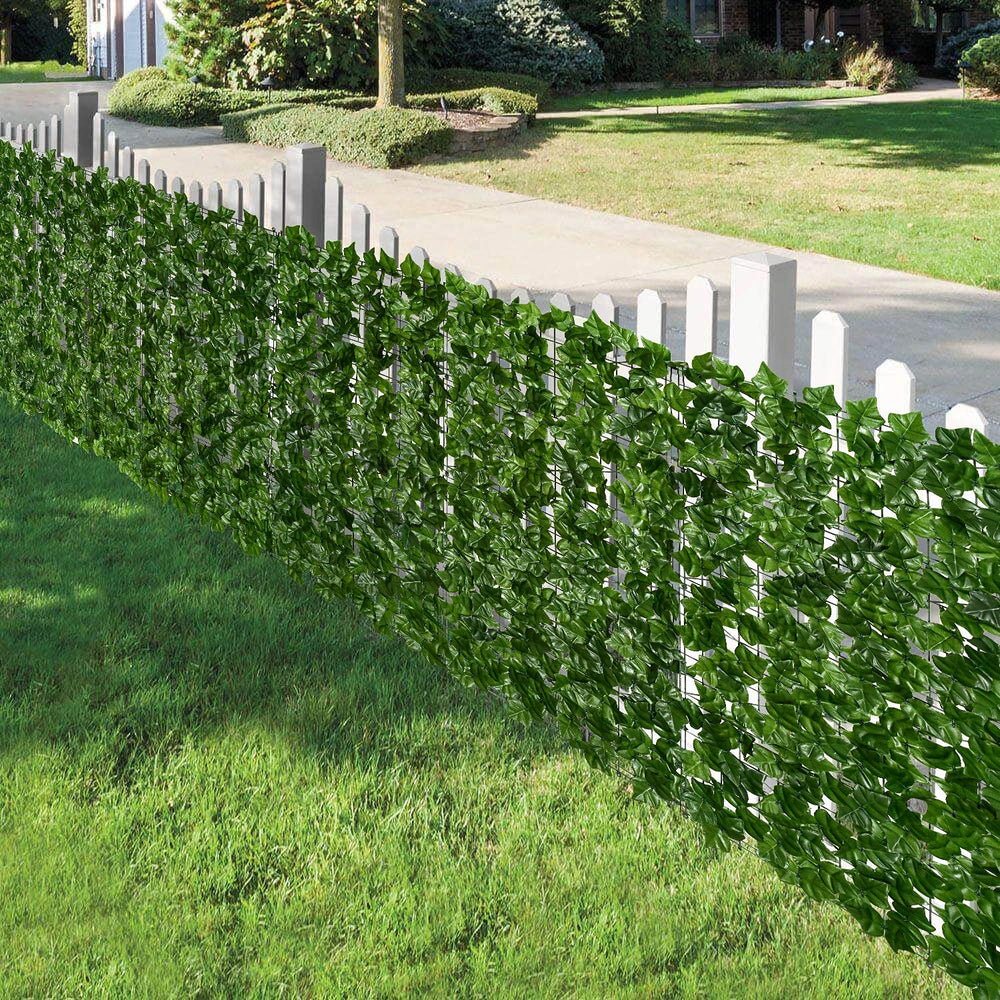 DearHouse Artificial Ivy Privacy Fence installation example