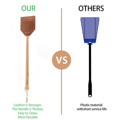 DEBETOOL leather fly swatter close-up