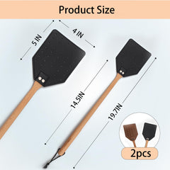 DEBETOOL Leather Fly Swatter showing the large swatting area