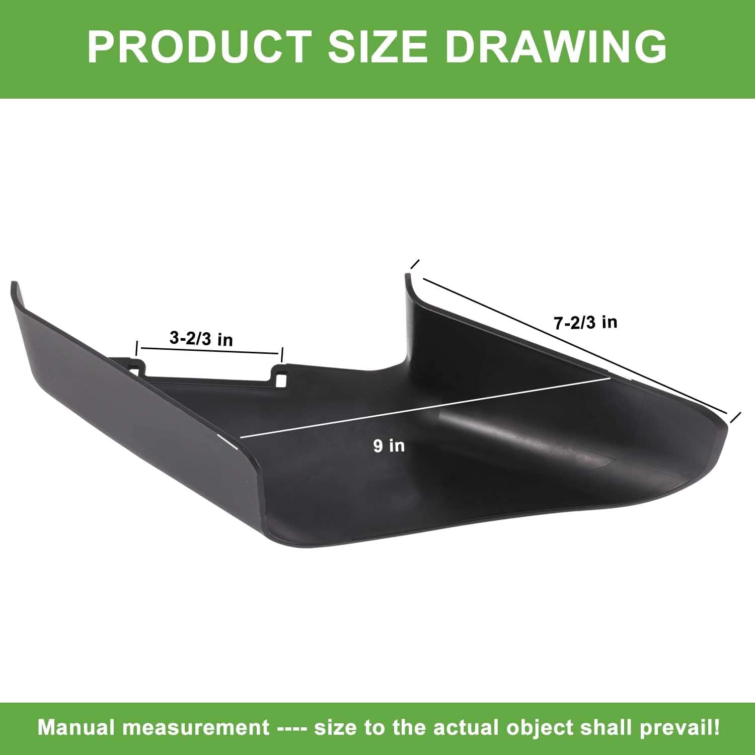 DECKMAN Side Discharge Chute for Toro 22-inch mower, side profile