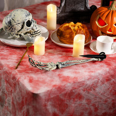 Decorated porch with RunNico Halloween Creepy Cloth