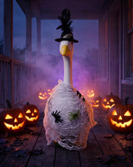 Decorative plush spiders included with the goose outfit