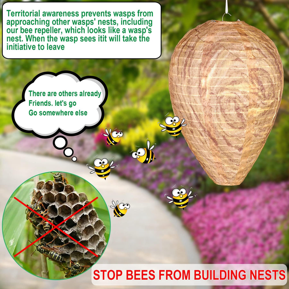 DECYOOL Wasp Nest Decoy hanging in an outdoor setting