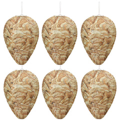 DECYOOL Wasp Nest Decoy pack of 6, brown polyester material