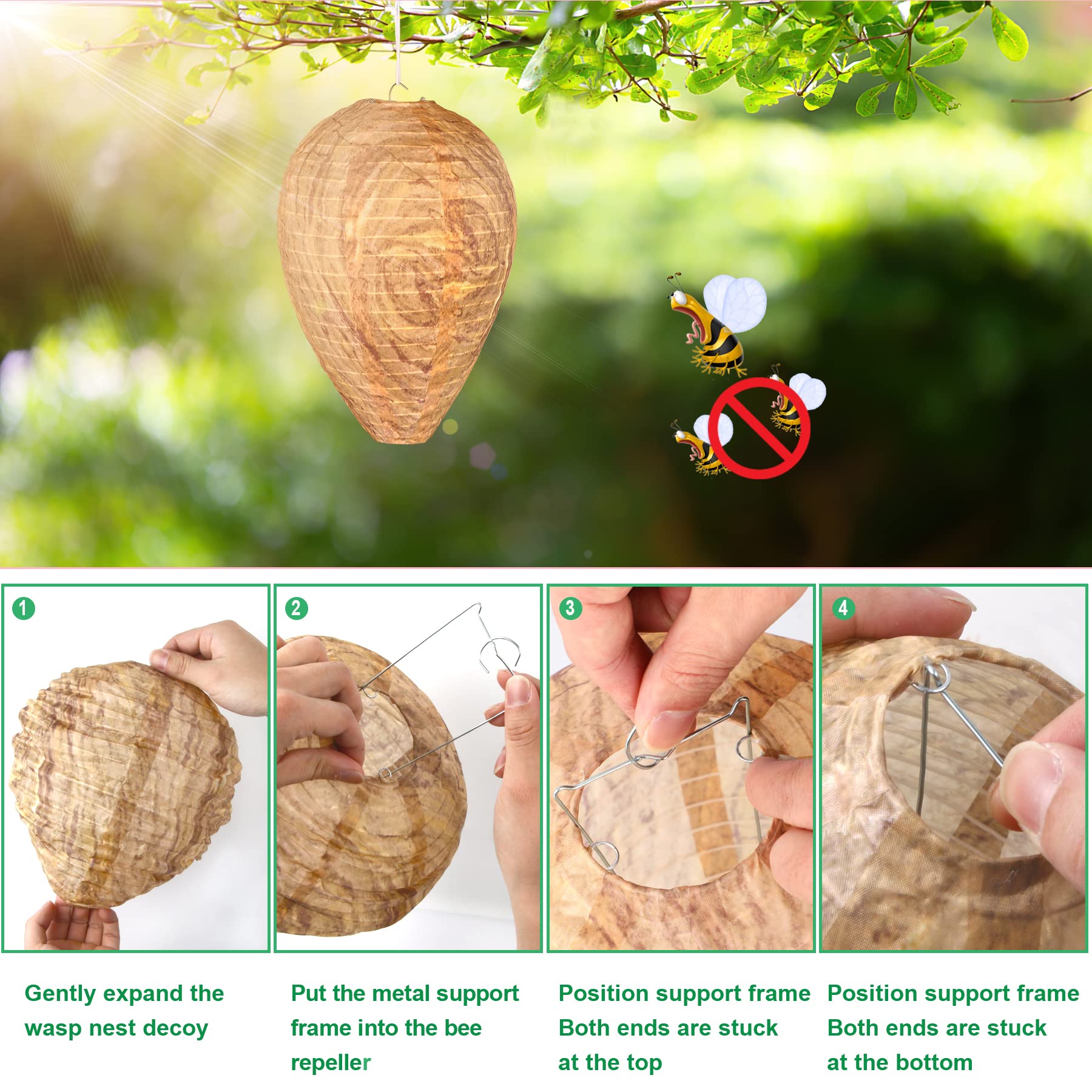 DECYOOL waterproof fake wasp nest decoy close-up