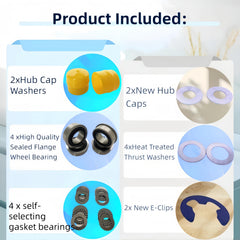 DEEG bearing kit packaging with included parts