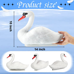 Deekin Swan Decoy floating in a pond