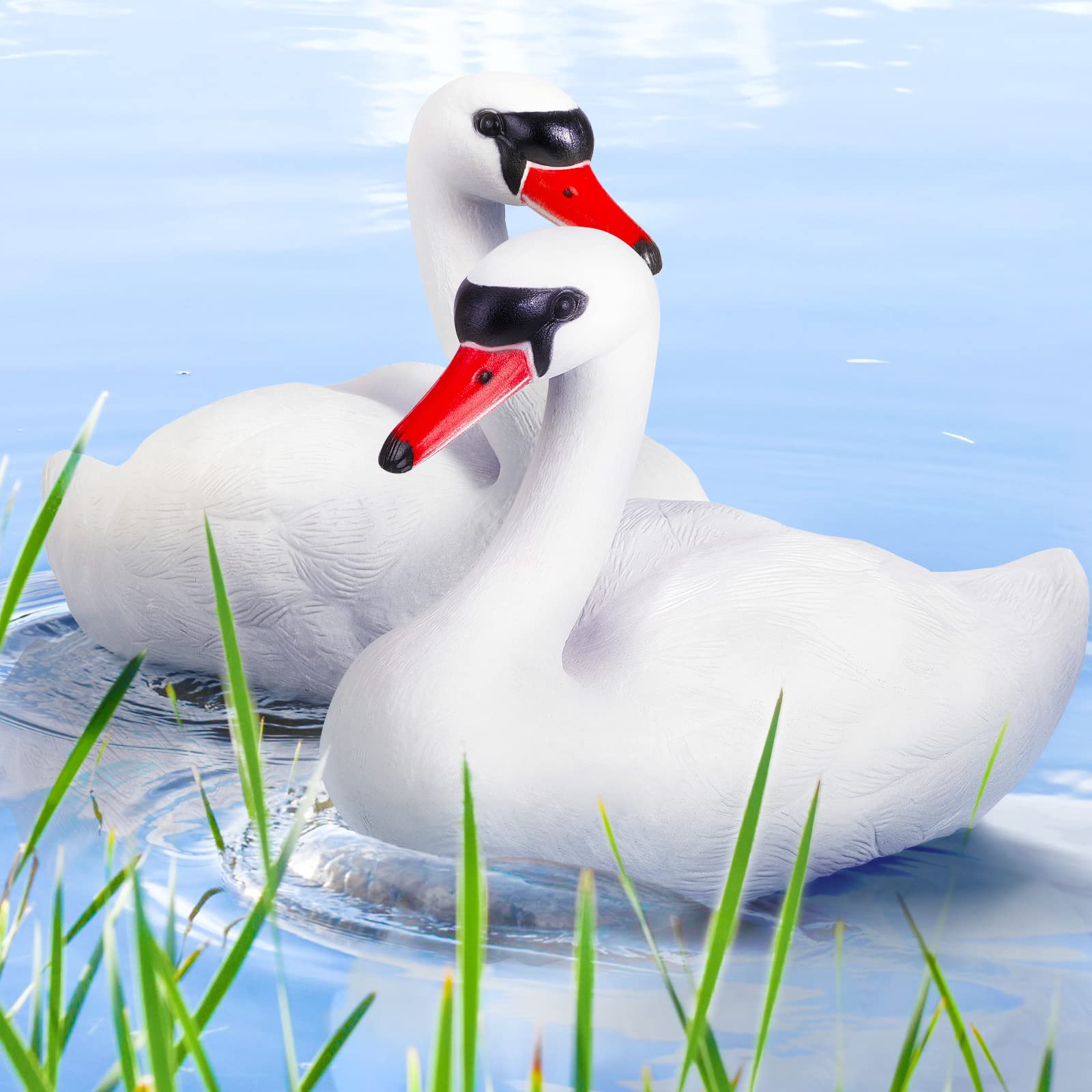 Deekin Swan Decoy Pool Float two pieces in white