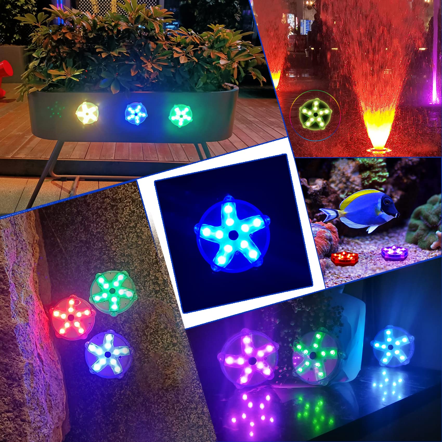 DeeprBetter Floating Pool Lights in festive setting for Halloween