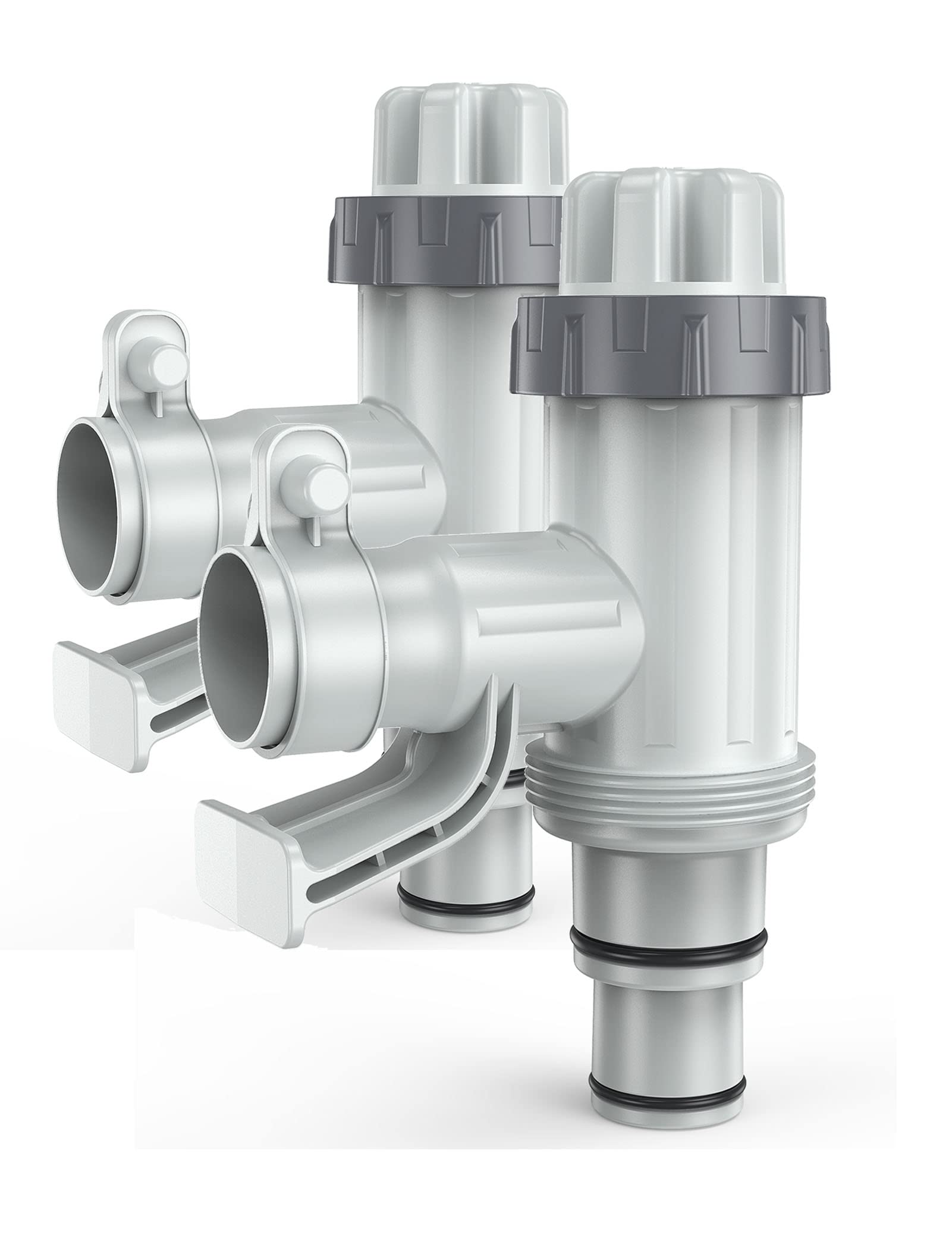Deeroll Plunger Valves 2-Pack with Pool Pipe Holder