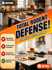 DELRIX rodent repellent balls in use around a kitchen