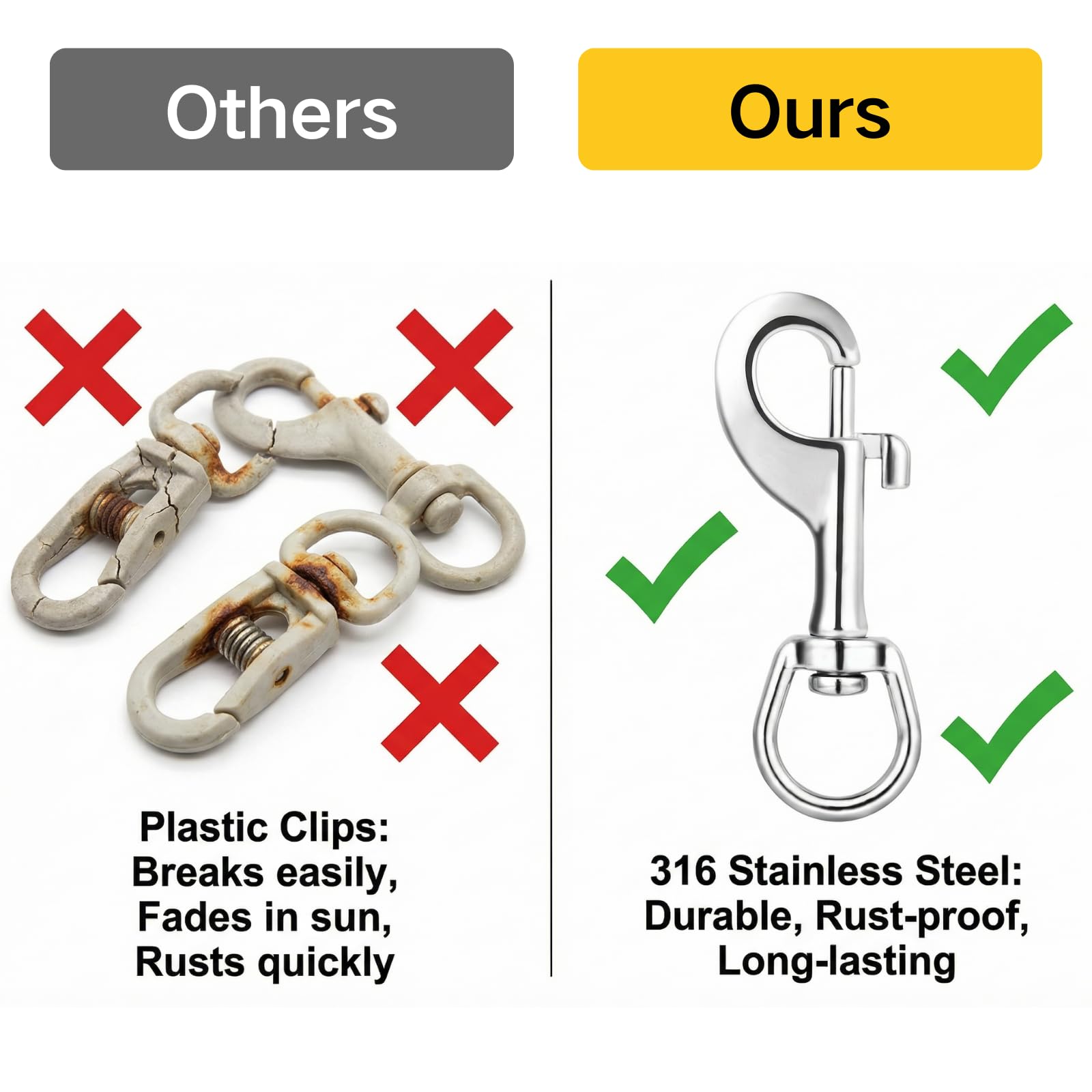 DELSWIN Flag Clips 2 pack displayed with outdoor gear