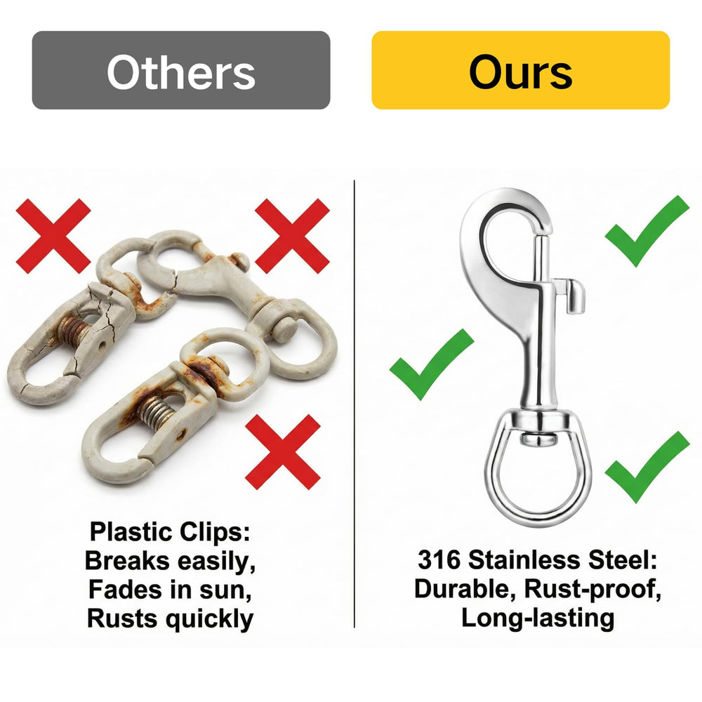 DELSWIN Flag Clips 2 pack displayed with outdoor gear