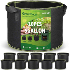 Delxo 5 Gallon Heavy Duty Grow Bag front view