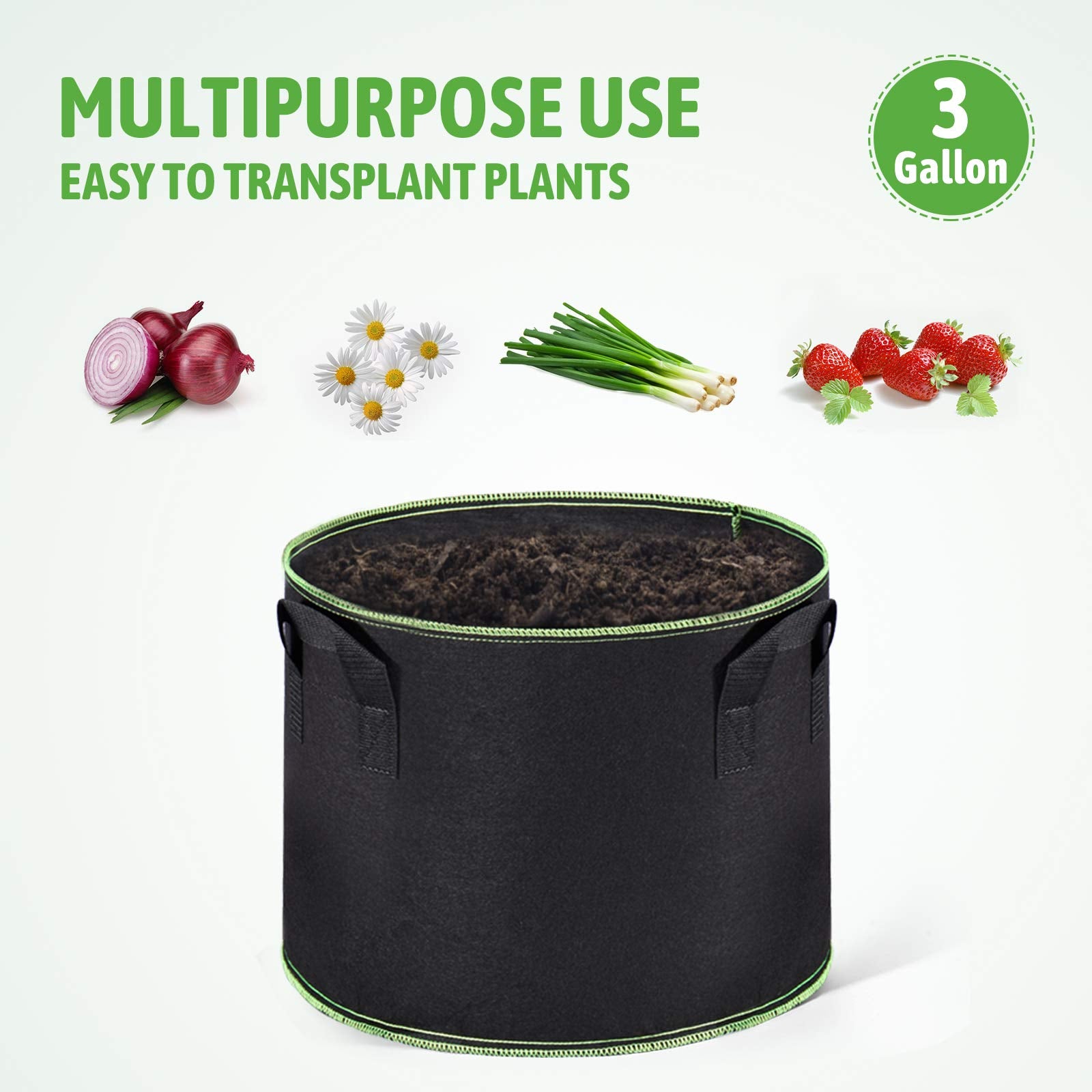 Delxo grow bag with plant hanger included