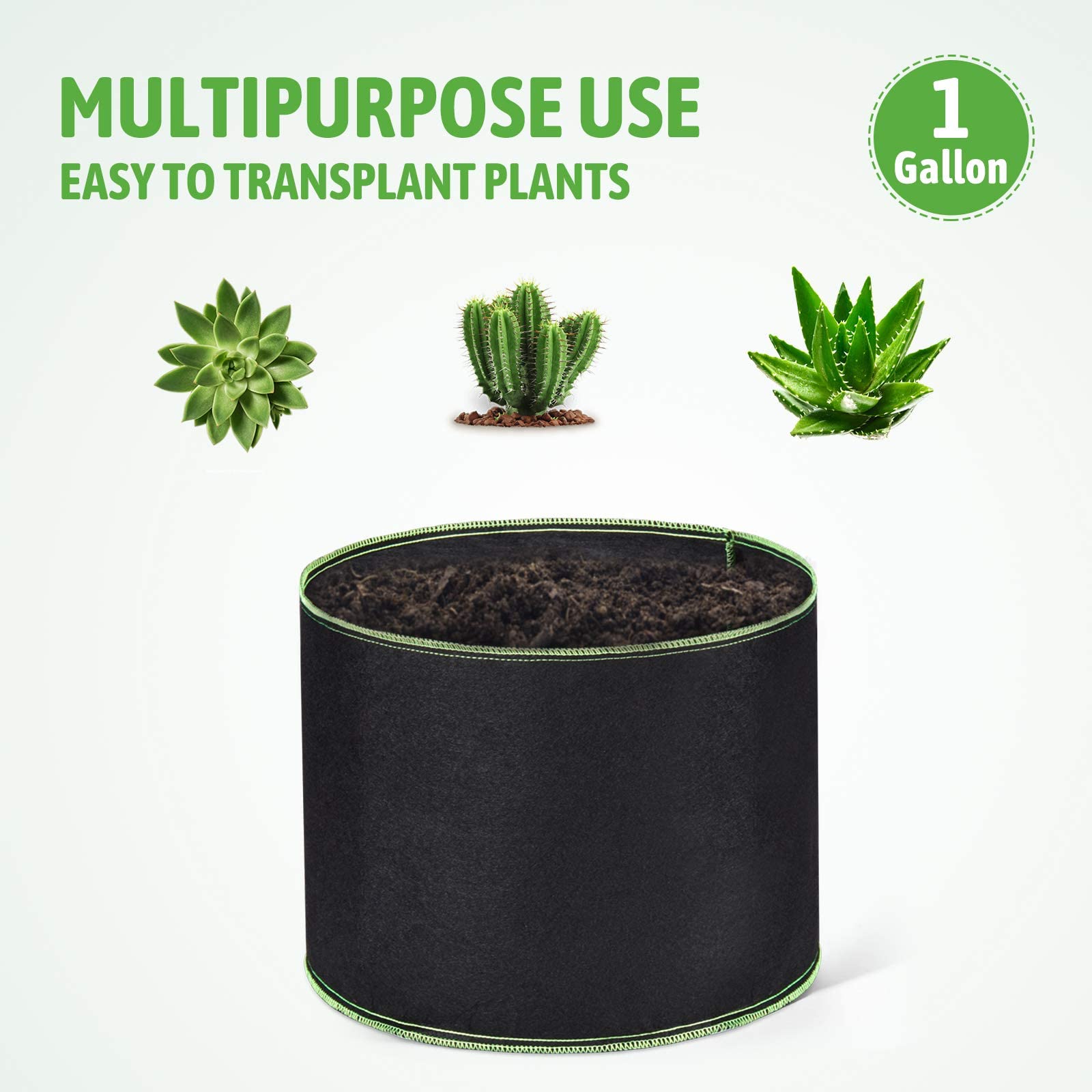 Delxo grow bags displayed in a garden setting
