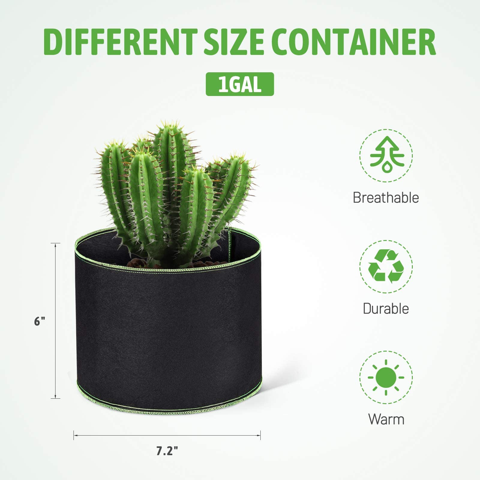 Delxo grow bags showing reinforced stitching details