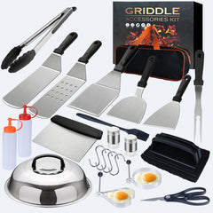 Demiwise Griddle Accessories Kit 23PCS with spatulas and tongs