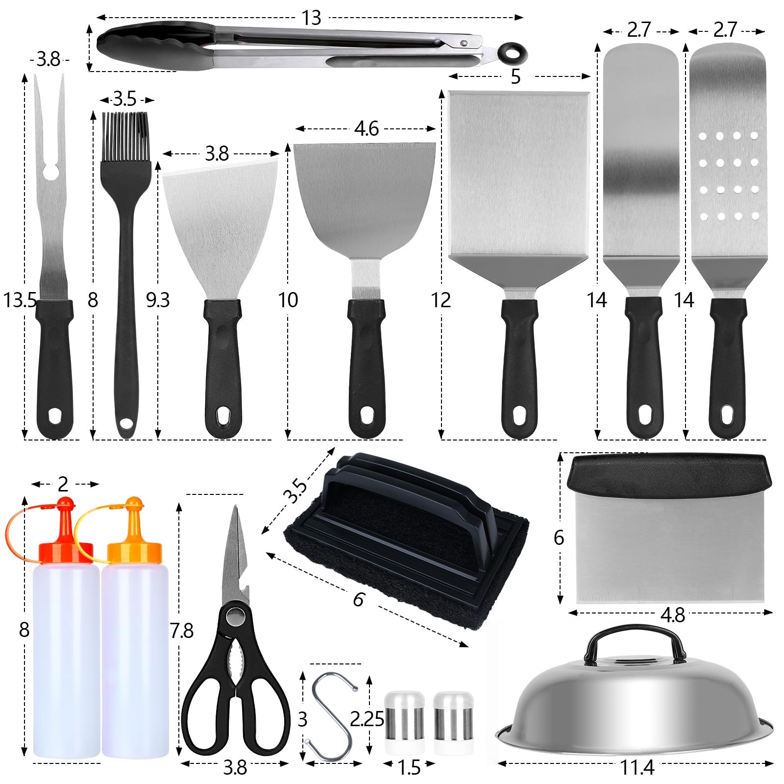 Demiwise Griddle Accessories Kit displayed outdoors on a grill