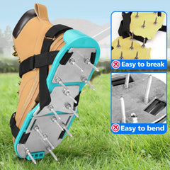 DenForste Lawn Aerator Shoes adjustable straps detail