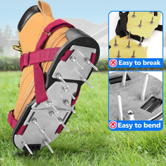 DenForste Lawn Aerator Shoes with heavy-duty spikes visible