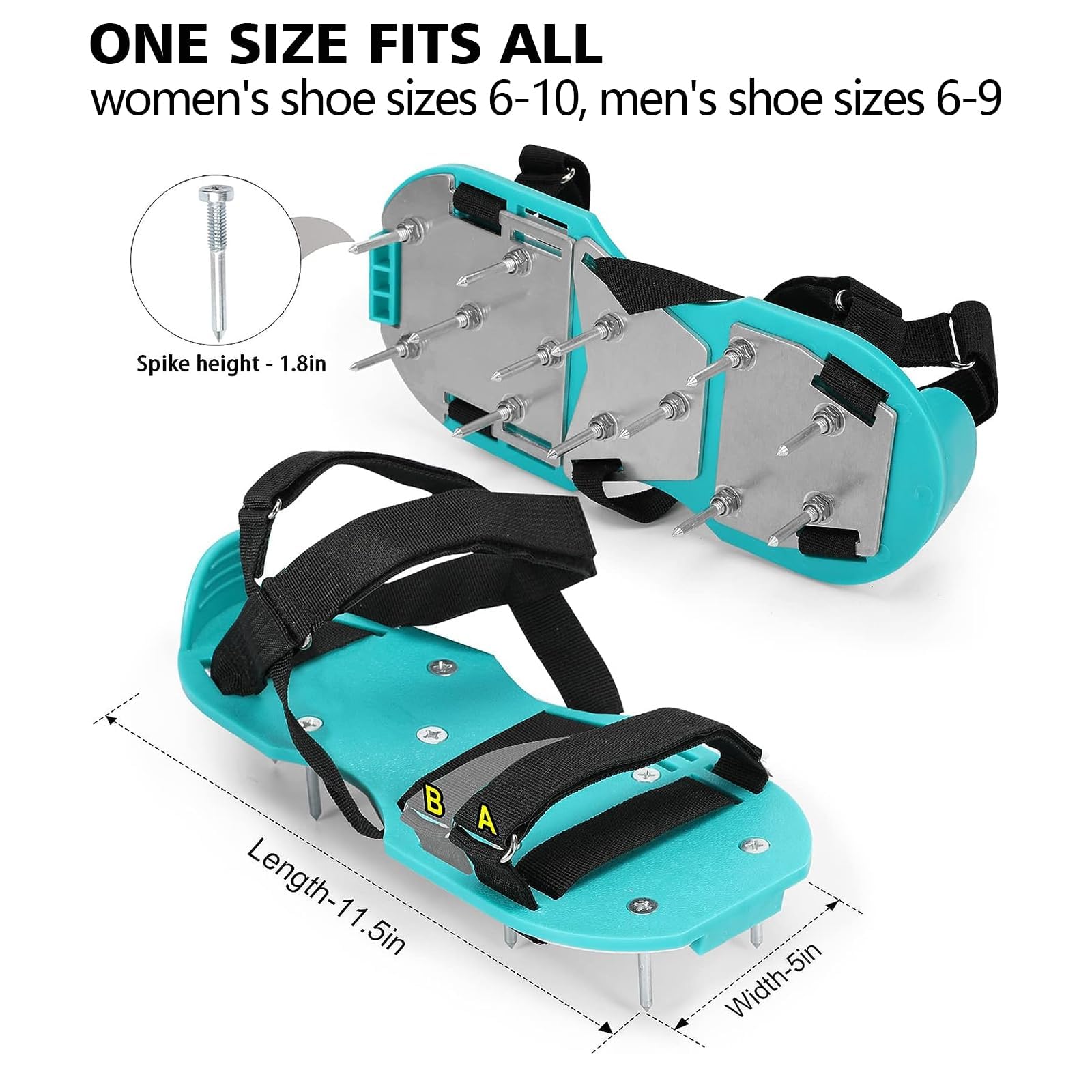 DenForste Lawn Aerator Shoes worn on grass