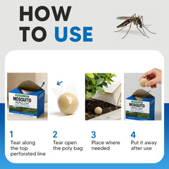 DERTUYE Mosquito Repellent Balls displayed in outdoor patio setting