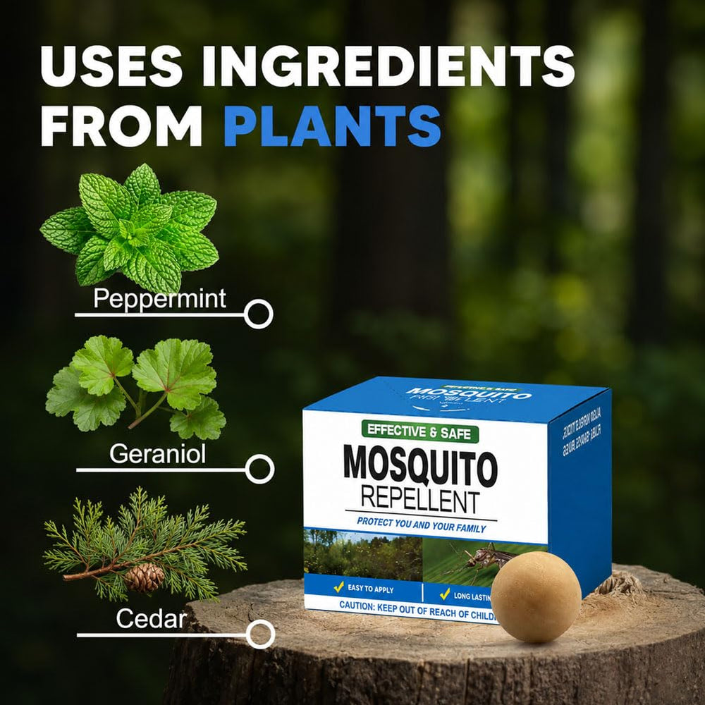 DERTUYE Mosquito Repellent Balls in a campsite setting