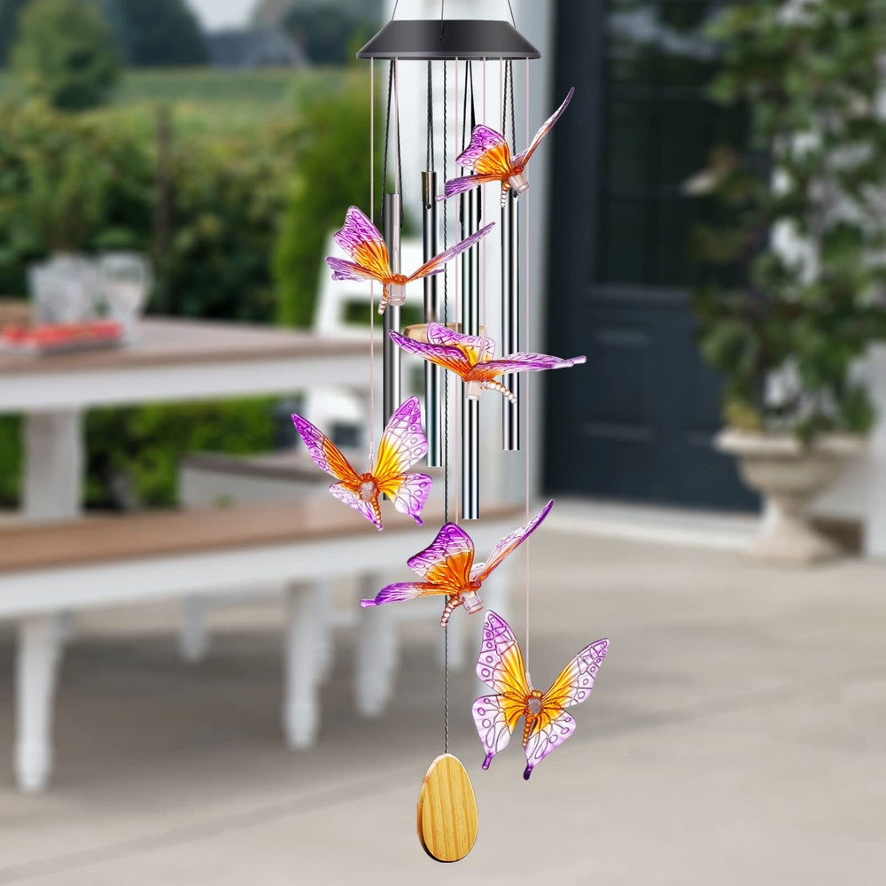 DesGully Wind Chimes in a backyard setting
