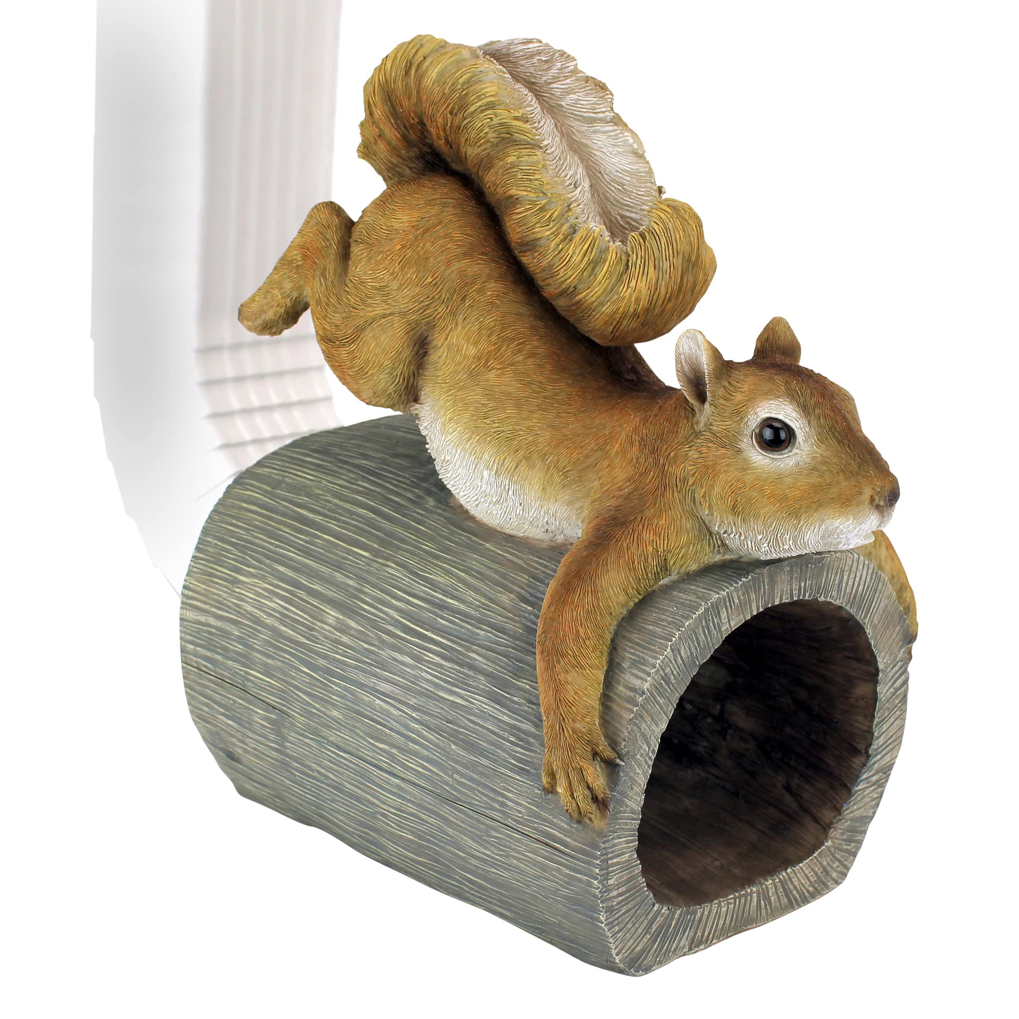 Design Toscano Crash THE Squirrel Rain Gutter Statue front view