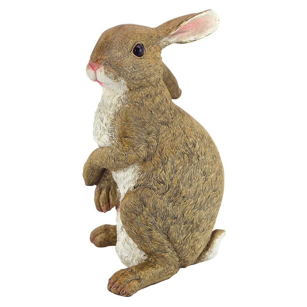 Design Toscano Hopper the Bunny statue displayed on a patio