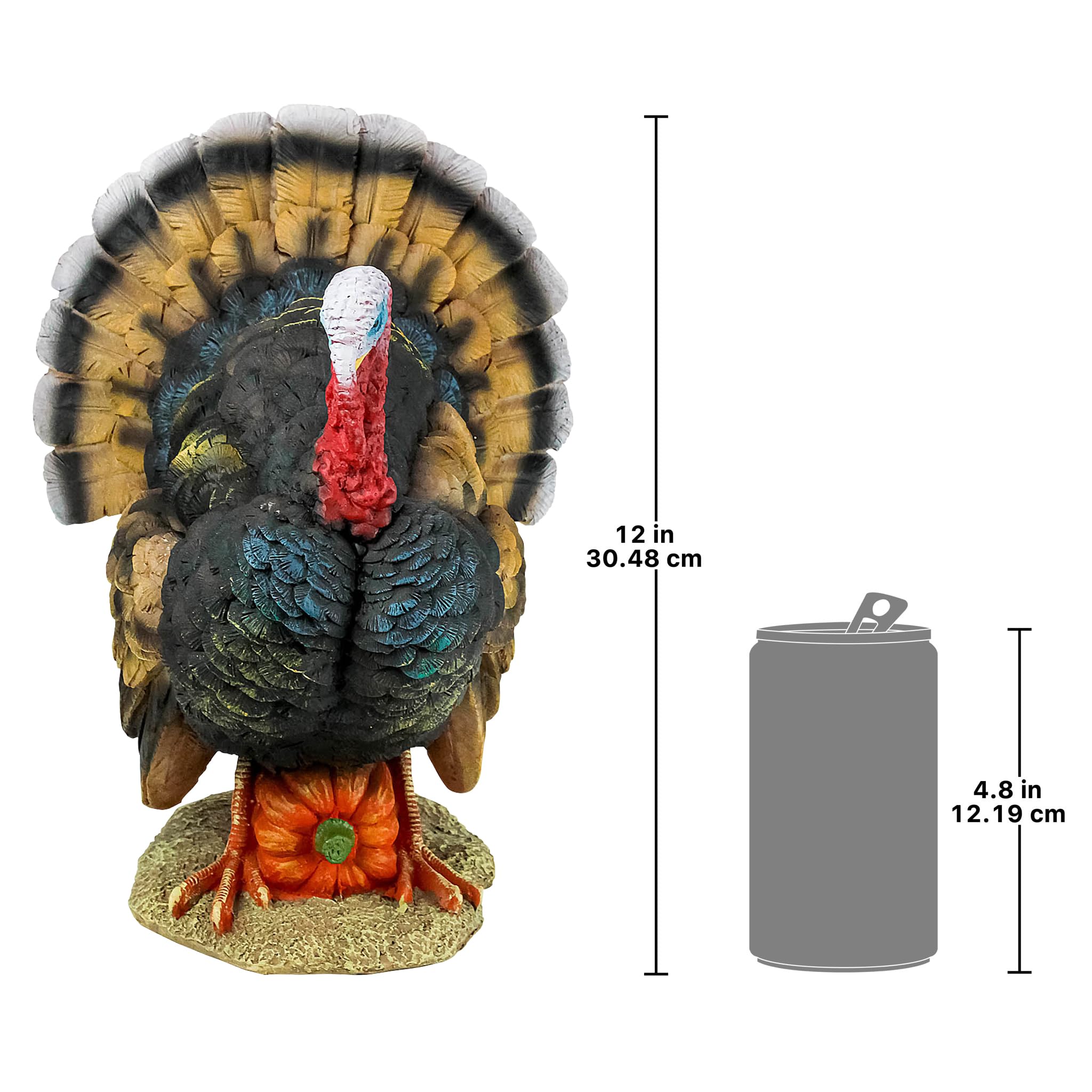 Design Toscano North American Turkey Statue in outdoor setting