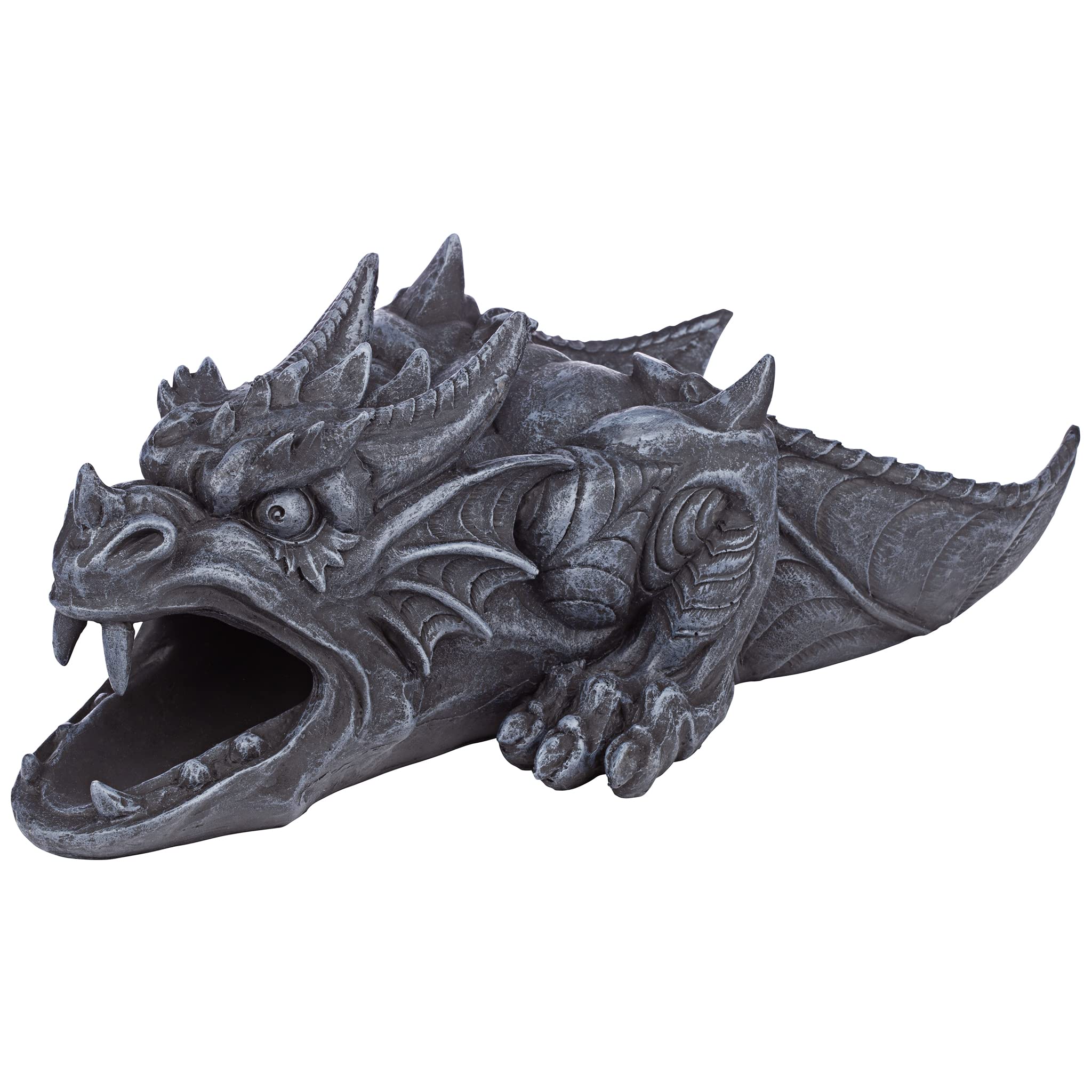 Design Toscano RANIER DRAGON RAINSPOUT back view