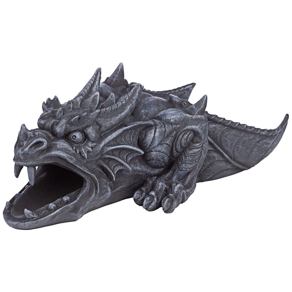 Design Toscano RANIER DRAGON RAINSPOUT back view
