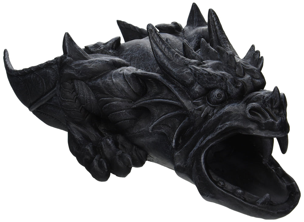 Design Toscano RANIER DRAGON RAINSPOUT front view with gothic details