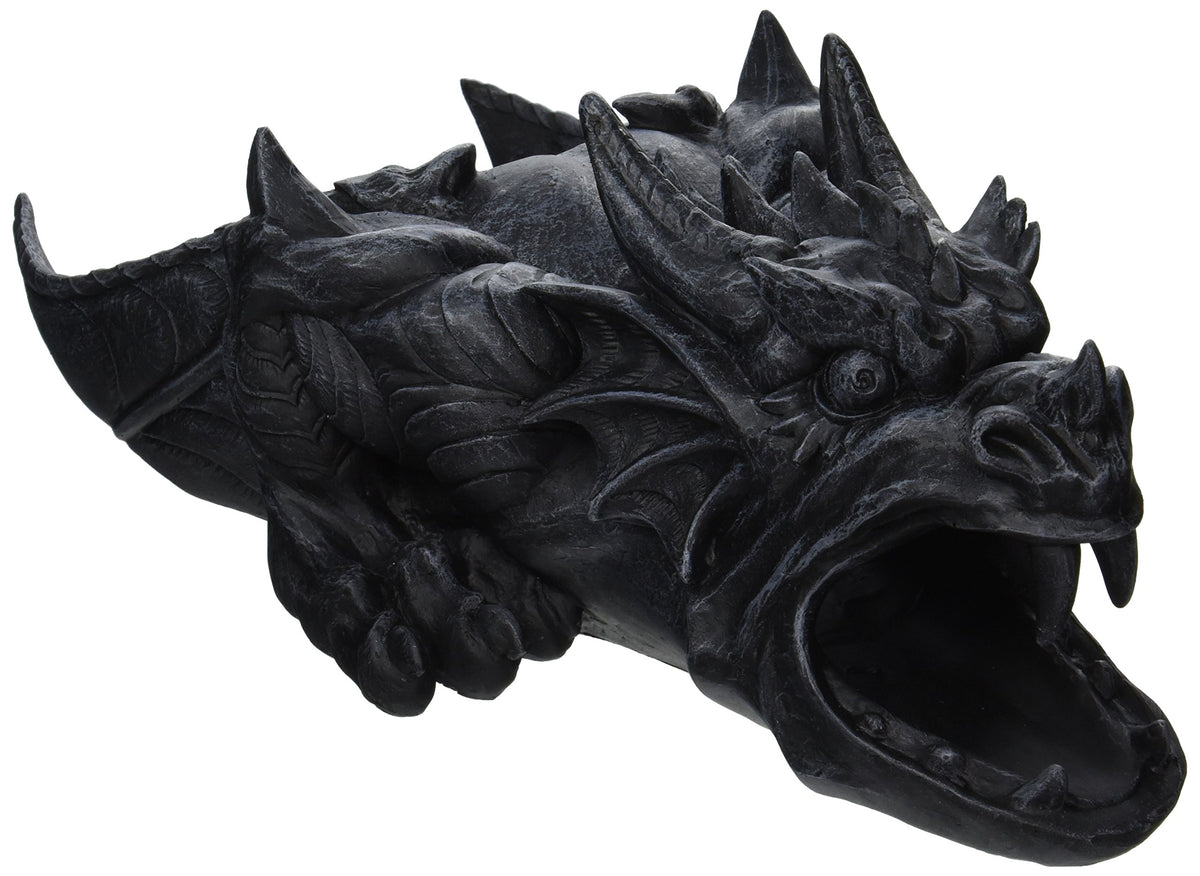 Design Toscano RANIER DRAGON RAINSPOUT front view with gothic details