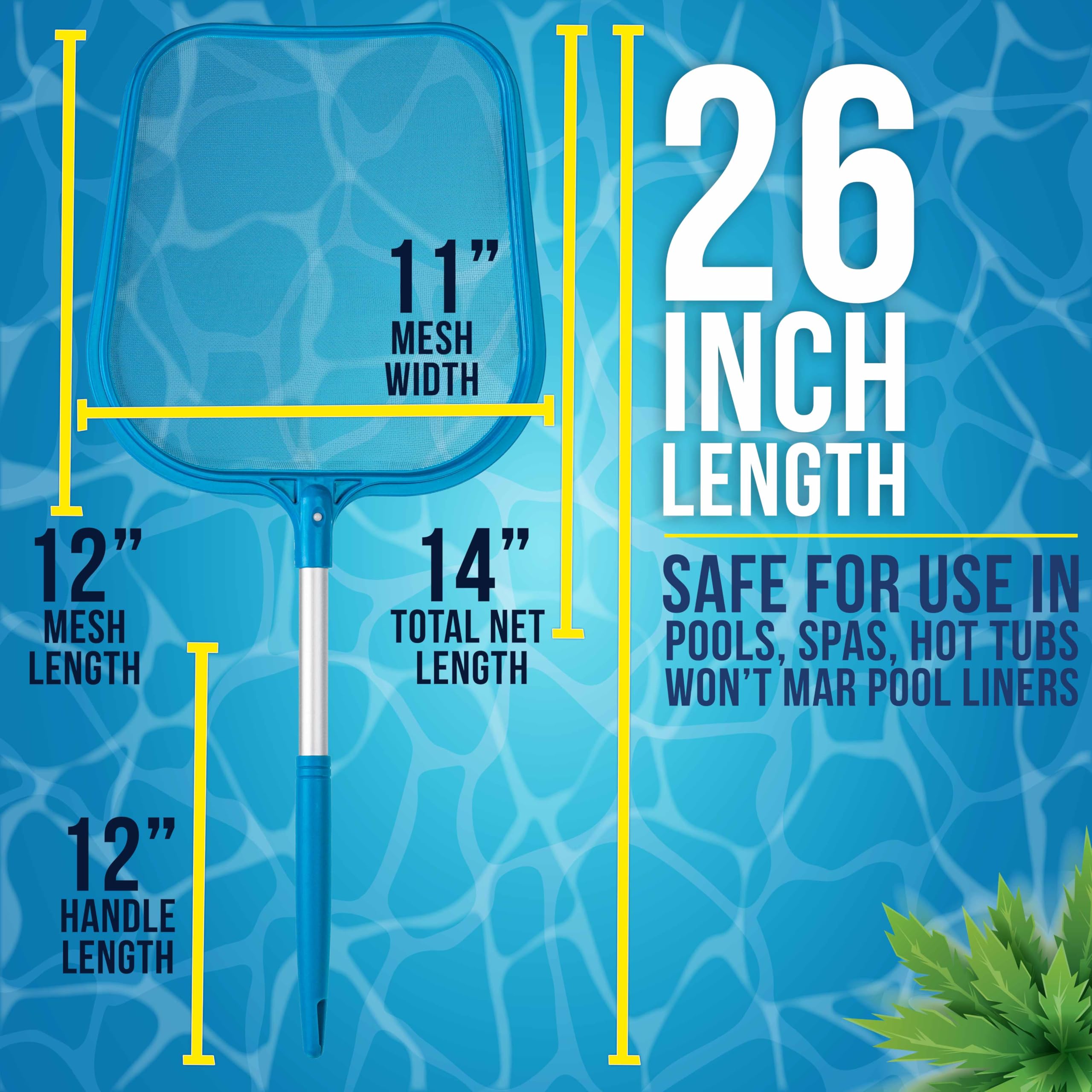Detachable aluminum pole for U.S. Pool Supply skimmer net