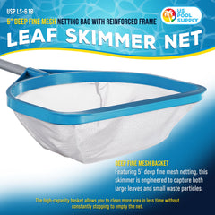 Detachable aluminum pole of U.S. Pool Supply skimmer net