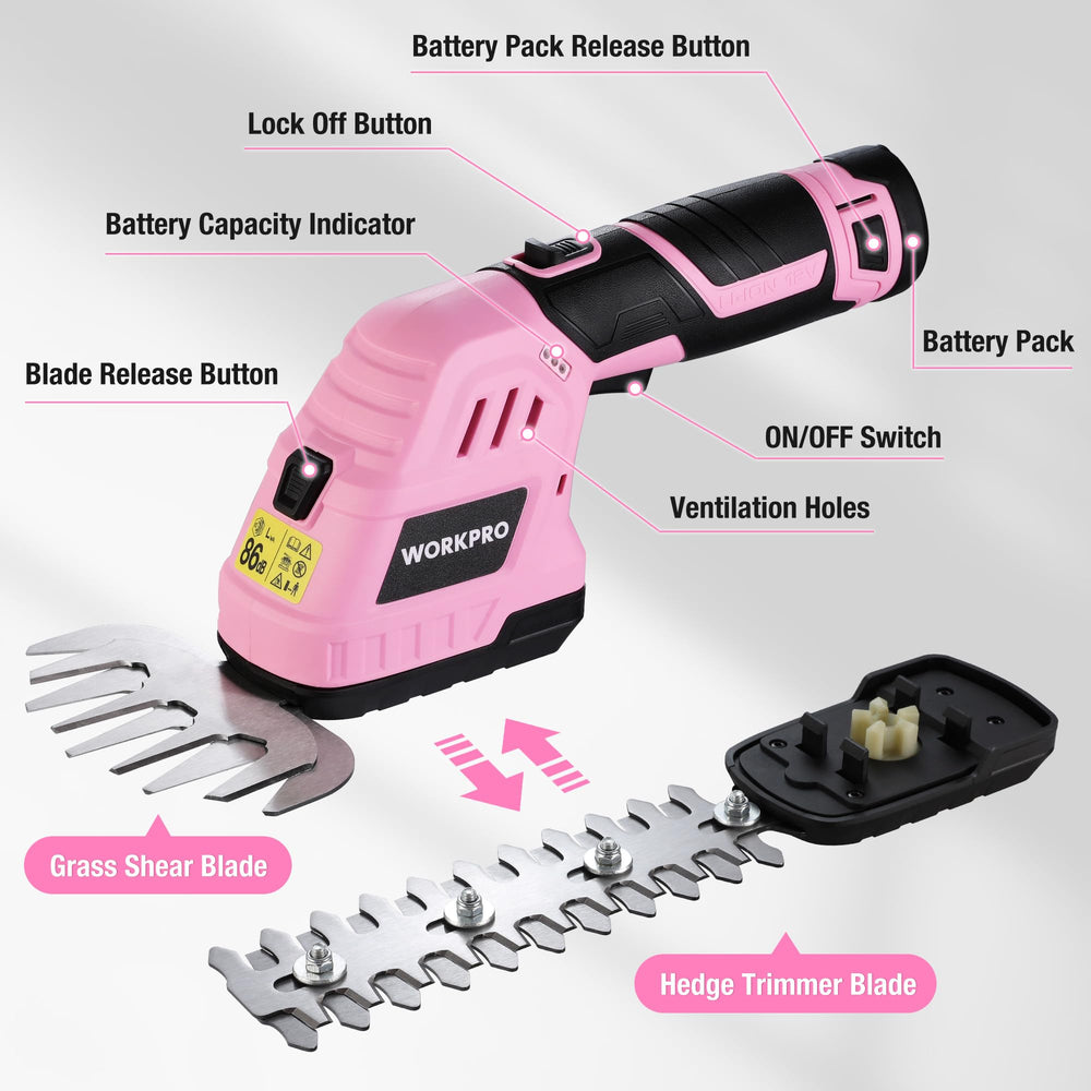 Detachable battery for WORKPRO 12V Cordless Grass Shear