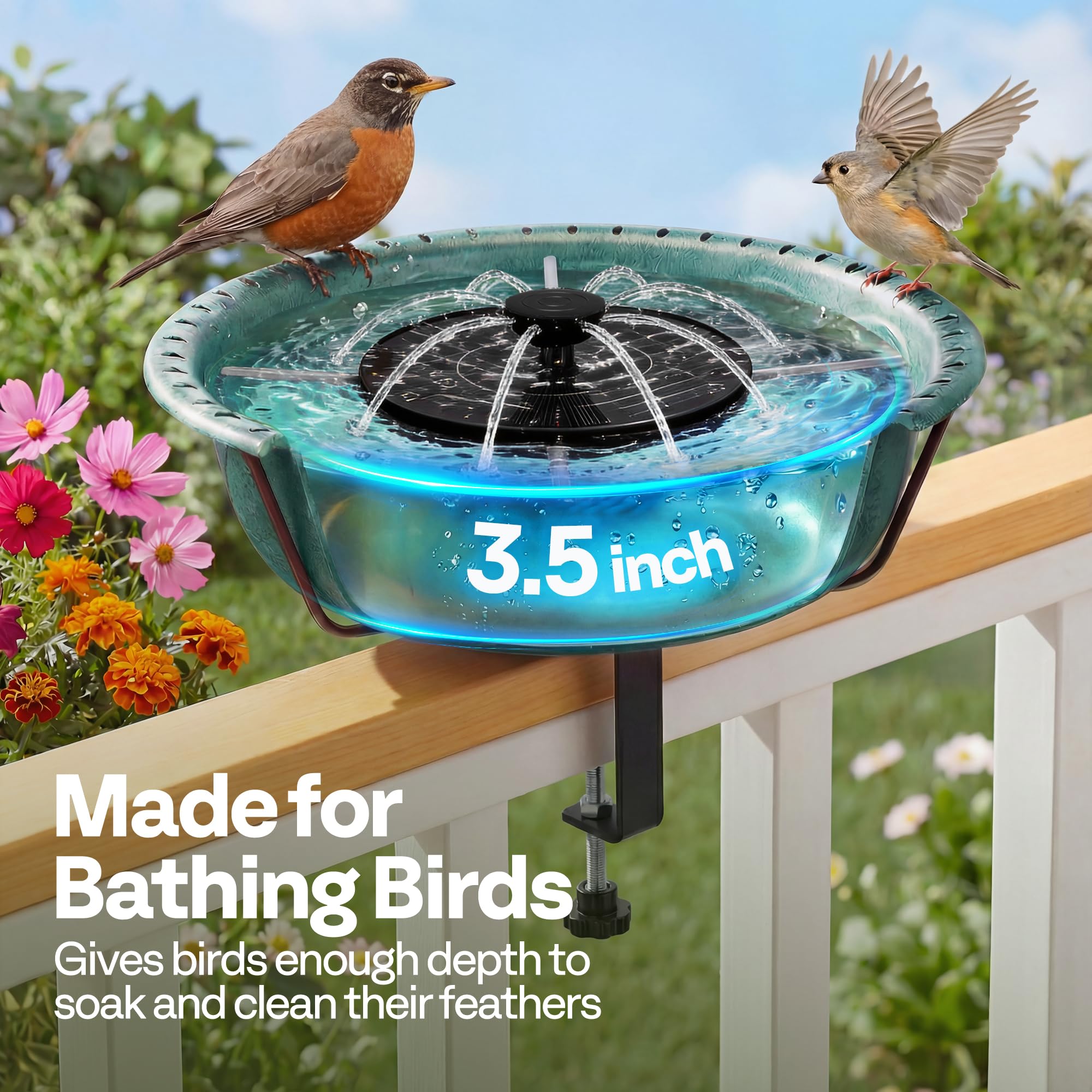 Detachable bowl design of VIVOHOME bird bath
