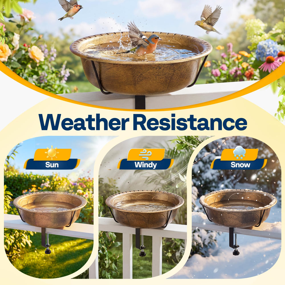Detachable bowl of VIVOHOME bird bath for easy cleaning