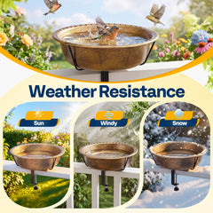 Detachable bowl of VIVOHOME bird bath for easy cleaning