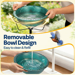 Detachable bowl of VIVOHOME Bird Bath for easy cleaning