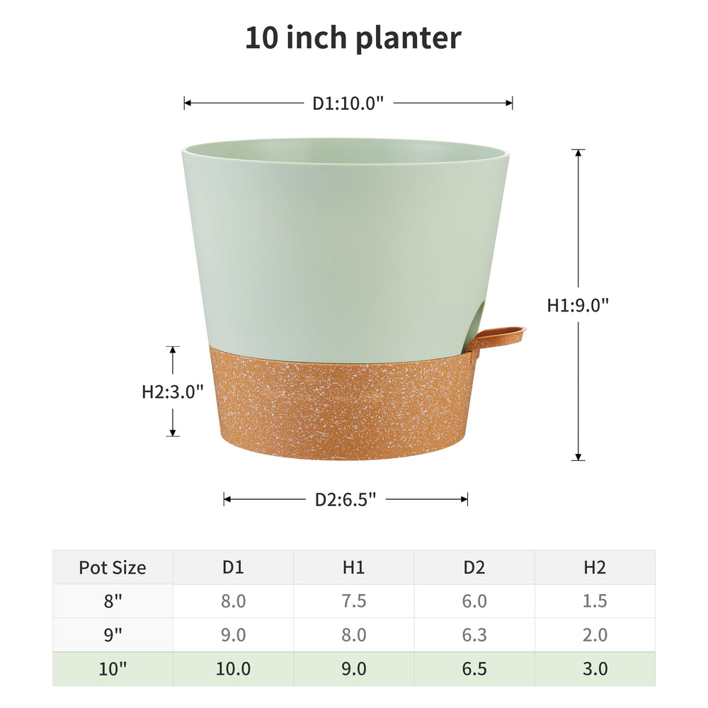 Detachable deep tray for FaithLand self watering planter