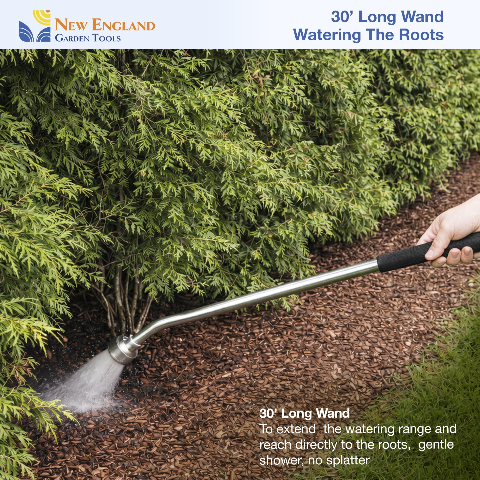 Detachable flow control valve of the watering wand