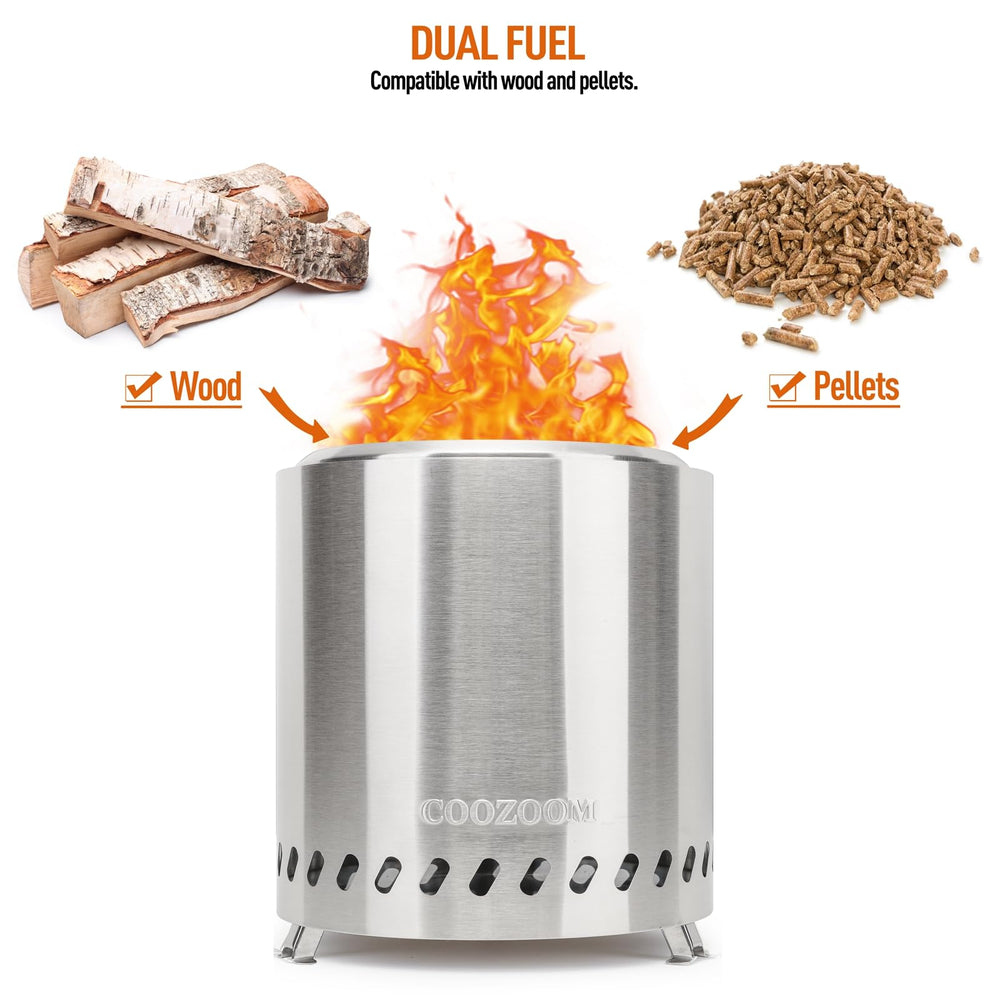 Detachable grate of COOZOOM fire pit for easy ash disposal